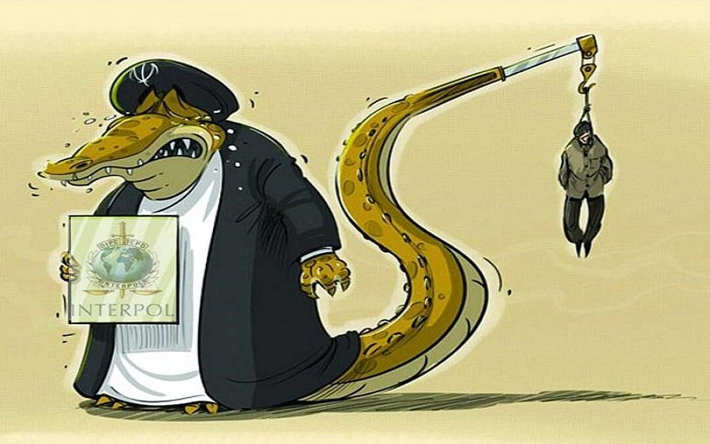 نمايش‌رسوای رژيم‌آخوندی برای سوء‌استفاده‌از انترپل