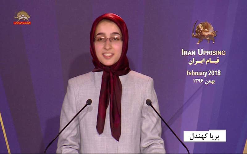 پریا کهندل در کنفرانس خیزش جوانان برای سرنگونی