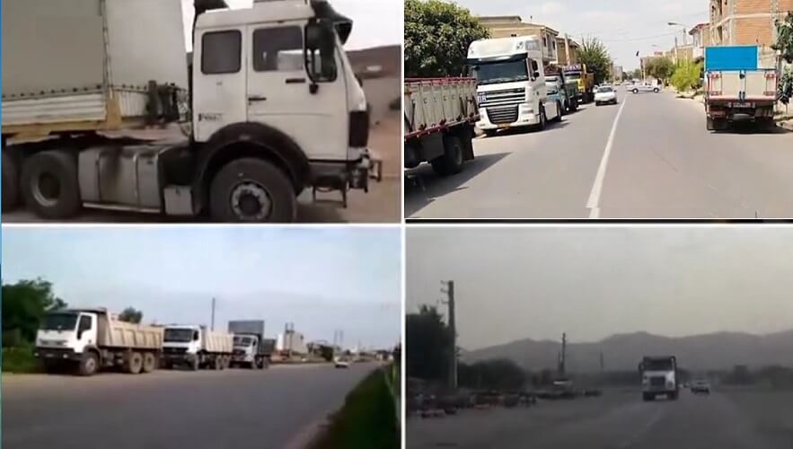 ادامه اعتصاب کامیونداران