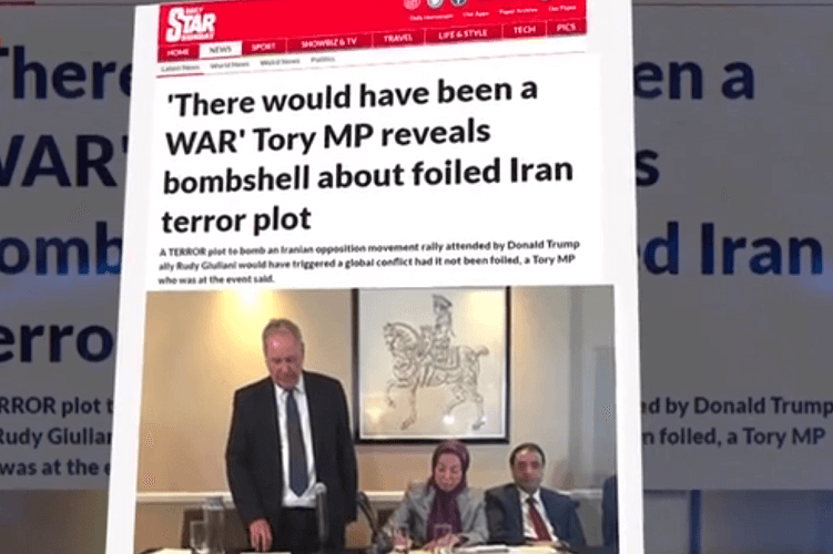 دیلی_استار در گزارشی از کنفرانس مطبوعاتی مقاومت ایران در لندن