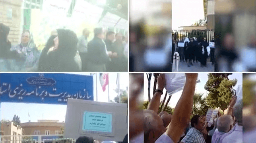 اعتراضات بازنشتگان در شهرهای مختلف