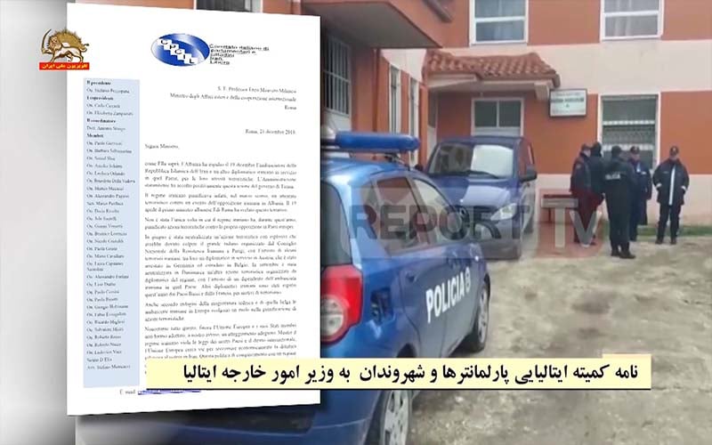 نامه پارلمانترها به وزیرخارجه ایتالیا درباره اخراج سفیر تروریست آخوندها از آلبانی