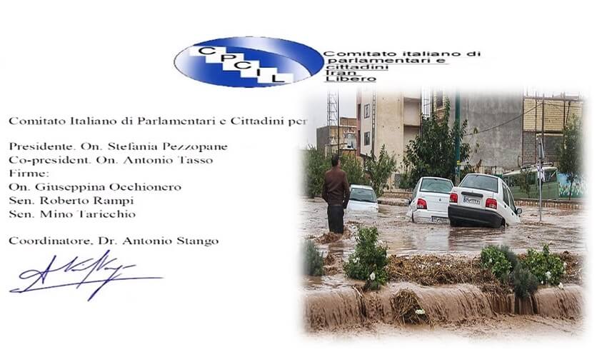 همدردی کمیته ایتالیایی پارلمانترها و شهروندان با مردم سیلزده ایران
