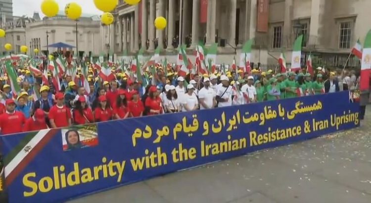 تظاهرات ایرانیان در لندن، همبستگی با مقاومت و قیام مردم ایران
