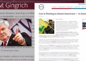 هشدارسایت نیوت گینگریچ درباره شبکهنفوذ درگروههای مخالف و جمعآوری اطلاعات توسط رژیمایران و حزب الله