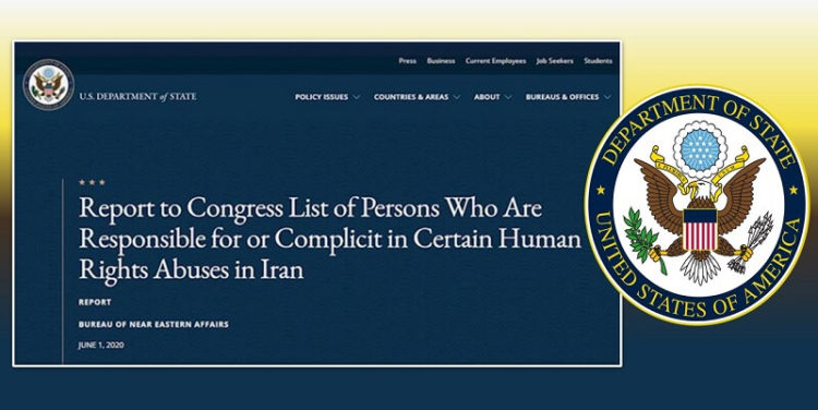 گزارش وزارت خارجه آمریکا به کنگره در رابطه با مسدود کردن اموال مقامات و ارگانهای رژیم ایران