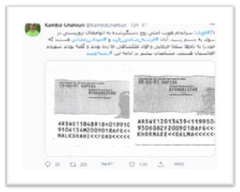 هویت واقعی زوج دستگیر شده در سوئد- توئیت کامبیز غفوری