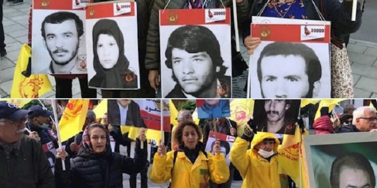 تظاهرات ایرانیان آزاده و هواداران مجاهدین در استهکلم سوئد، همزمان با دادگاه دژخیم حمید نوری