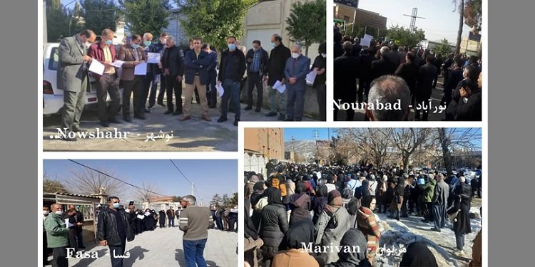 اعتراض و تظاهرات سراسری معلمان در ۱۲۰ شهر نورآباد- نوشهر- مریوان- فسا