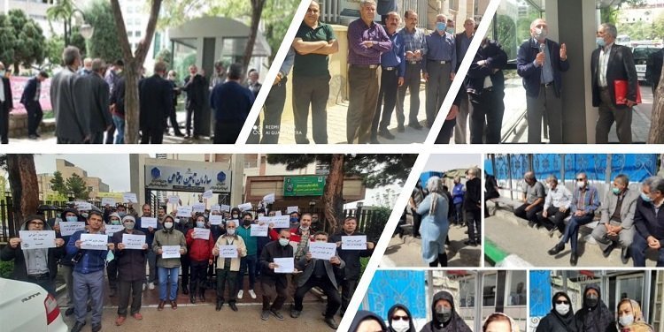 تجمع اعتراضی بازنشستگان تأمین اجتماعی در شهرهای میهن یکشنبه ۲۸ فروردین