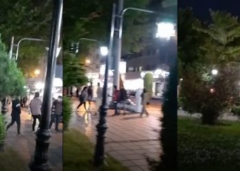 رشت سبزه میدان -روز جهانی کارگر پخش شعارهای سرنگونی زحمتکشان کارگران مجاهدین یارتان مشعل پیکارتان