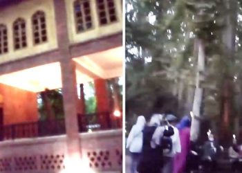 تهران باغ ایرانی - پخش شعارهای سرنگونی دمکراسی آزادی با مریم رجوی یکشنبه شب ۲ مرداد