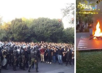 تظاهرات در تهران و شهرهای مختلف با شعار مرگ بر خامنه ای و به آتش کشیدن خودرو و موتورهای یگان ویژه