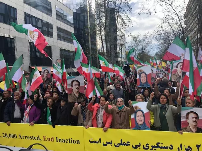 تظاهرات ایرانیان آزاده در بروکسل - حمایت از قیام سراسری مردم ایران برای یک جمهوری دمکراتیک