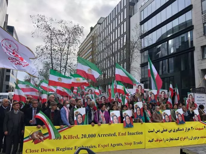 تظاهرات ایرانیان آزاده در بروکسل - حمایت از قیام سراسری مردم ایران برای یک جمهوری دمکراتیک