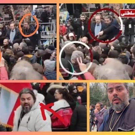 چماقداران سلطنت طلب یک تظاهر کننده را در بروکسل راهی بیمارستان کردند! - بهرام رحمانی