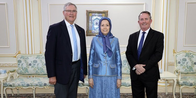 دیدار و گفتگوی لیام فاکس و فرانتس ژوزف یونگ وزرای دفاع پیشین انگلستان و آلمان با خانم مریم رجوی و بازدید از اشرف۳