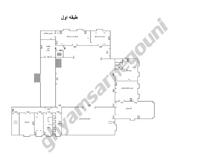 کروکی محل کار و استراحت رئیسی جلاد
