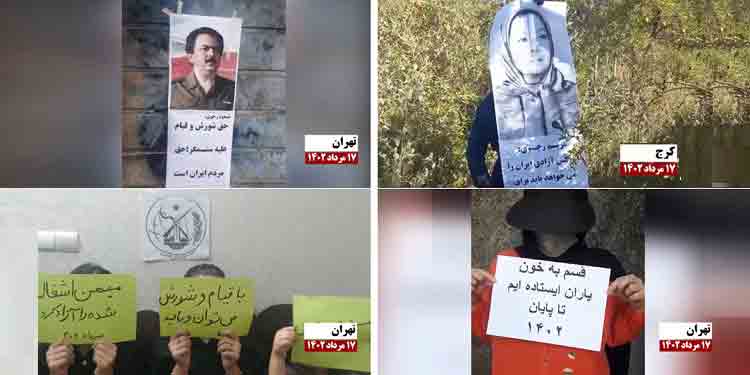 پراتیک کانونهای شورشی در شهرهای میهن با شعار «با قیام و شورش میتوان و باید میهن اشغال شده را آزاد کرد»