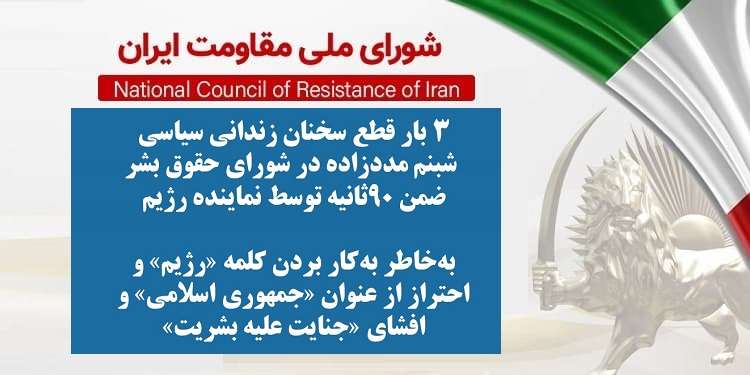 ۳بار قطع سخنان زندانی سیاسی شبنم مددزاده در شورای حقوق بشر ضمن ۹۰ثانیه توسط نماینده رژیم