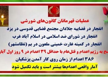 عملیات قهرمانان کانونهای شورشی در یزد، اسلام آباد غرب و بم در پاسخ به رژیم اعدام و قتل عام
