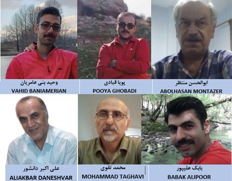 محکومیت جنایتکارانه ۶ زندانی سیاسی به اعدام به اتهام عضویت در سازمان مجاهدین خلق و قیام مسلحانه