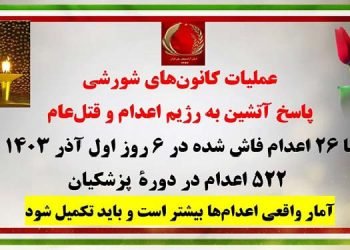 عملیات کانونهای شورشی در پاسخ به ۵۲۲ اعدام در دورهٔ پزشکیان