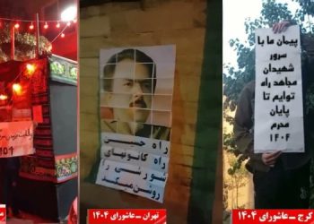 پخش شعار، نصب پوستر، پلاکارد، فتوکال و دیوارنویسی در شهرهای میهن