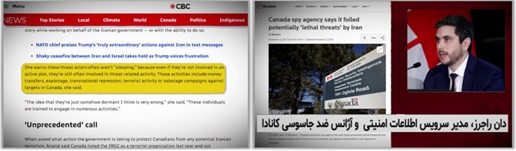 ماشین سرکوب فراملی - گزارش آژانس ضدجاسوسی کانادا (CSIS