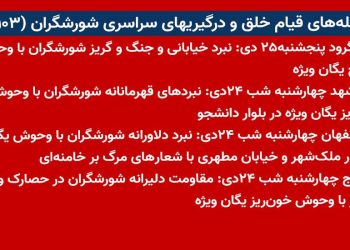 شعله‌های قیام خلق و درگیریهای سراسری شورشگران (۱۰۳)