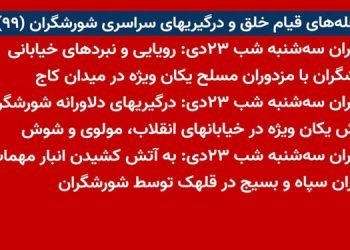 شعله‌های قیام خلق و درگیریهای سراسری شورشگران (۹۹)