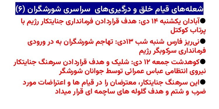 شعله های قیام خلق و درگیری های سراسری شورشگران (۶)