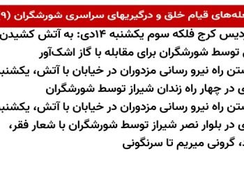 شعله های قیام خلق و درگیریهای سراسری شورشگران (۹)