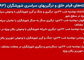 شعله های قیام خلق و درگیریهای سراسری شورشگران (۹۳)