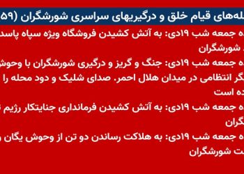 شعله های قیام خلق و درگیریهای سراسری شورشگران (۵۹)