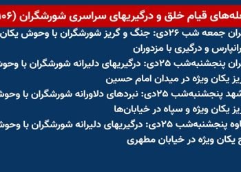 شعله‌های قیام خلق و درگیریهای سراسری شورشگران (۱۰۶)