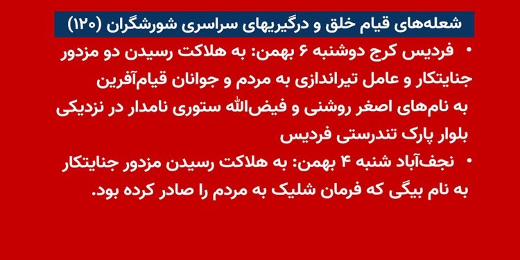 شعله های قیام خلق و درگیریهای سراسری شورشگران (۱۲۰)