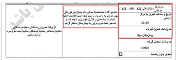 حسین محمدی 23 ساله ، اصابت گلوله به ناحیه ران پای راست (20 دی)