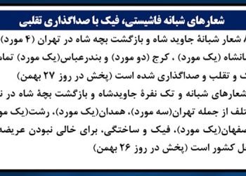شعارهای شبانه فاشیستی، فیک با صداگذاری تقلبی