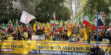تظاهرات بزرگ ایرانیان در نیویورک همزمان با اجلاس مجمع عمومی ملل متحد - ۴شنبه اول مهر ۱۴۰۵