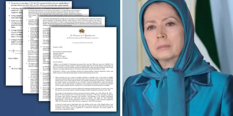 نامه خانم مریم رجوی به دبیرکل ملل متحد در آستانه روز جهانی علیه حکم اعدام